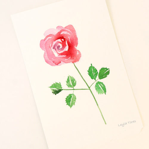 watercolor rose