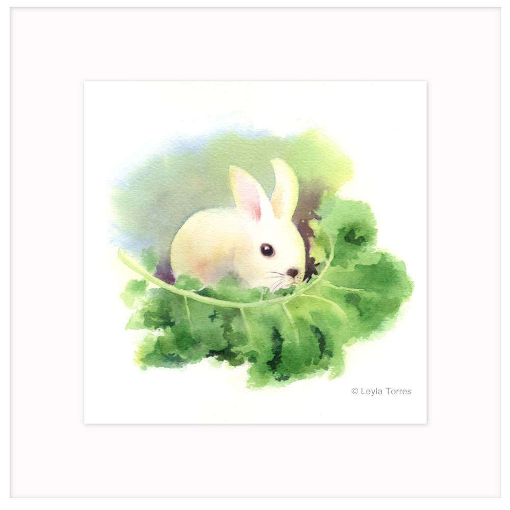 Rabbit and Kale:: Limited-Edition Print