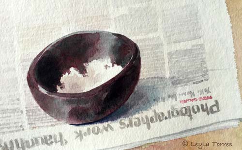 Art From the Kitchen -A Salt Cellar in Watercolor post image
