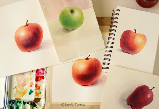 How to Paint an Apple in Watercolor post image