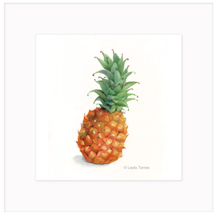 Watercolor Pineapple