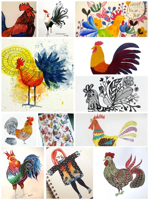 Twelve Chickens to Celebrate the Year of the Rooster post image