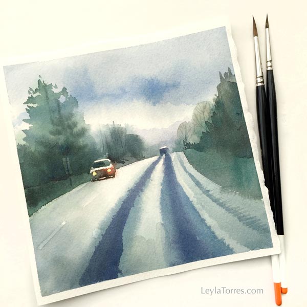 Painting a Winter Landscape in Watercolor post image