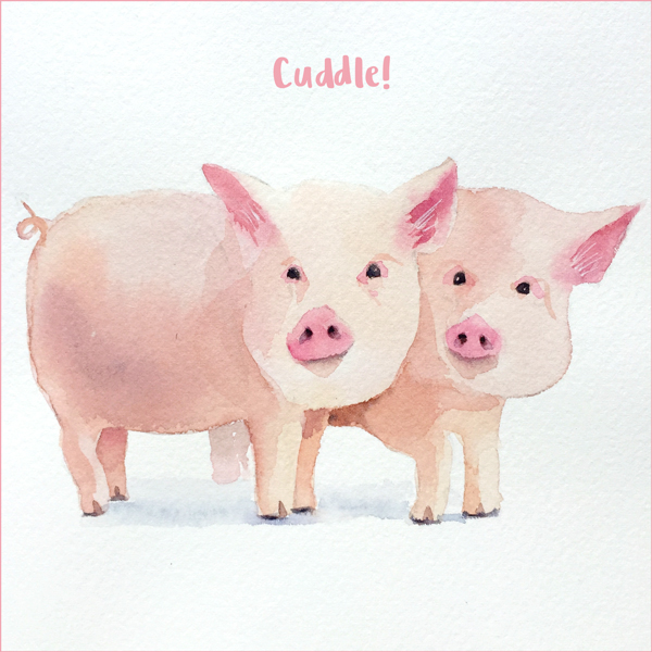 How to Paint Cute Pigs in Watercolor post image